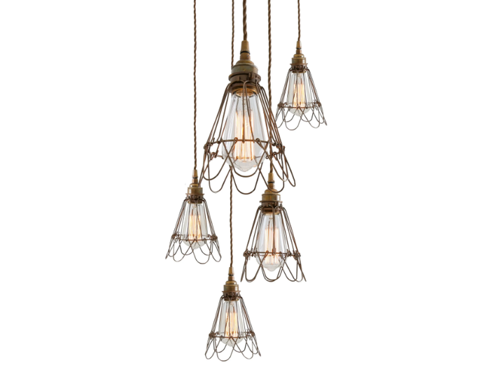 PRAIA CLUSTER - Brass pendant lamp _ mullan lighting